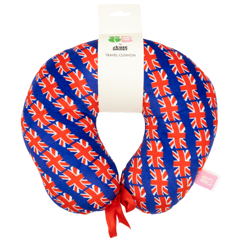 Eleanor Bowmer Union Jack Flags Travel Cushion Pillow