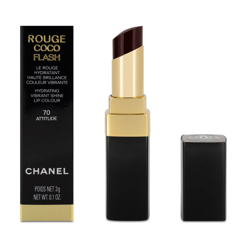 Chanel Rouge Coco Hydrating Vibrant Shine Red Lipstick 70 Attitude