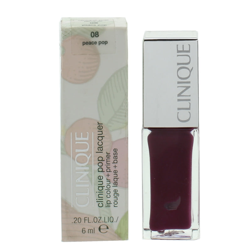 Clinique Pop Lacquer Nude Lipstick + Primer 08 Peace Pop 6ml