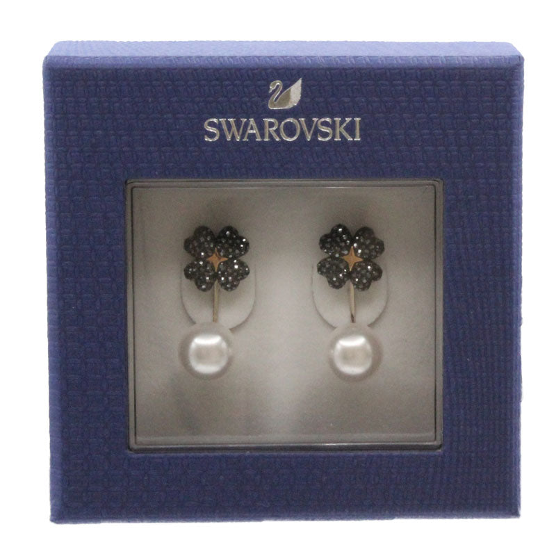 Swarovski Latisha Silver & Black Pearl Earrings