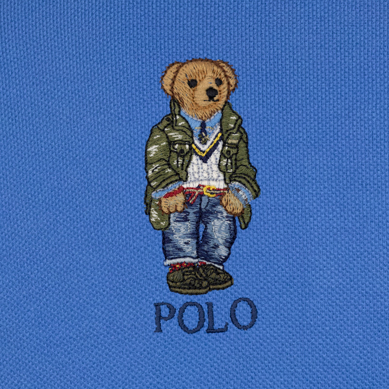Ralph Lauren Polo Custom Fit Bear Polo Shirt Blue Men's