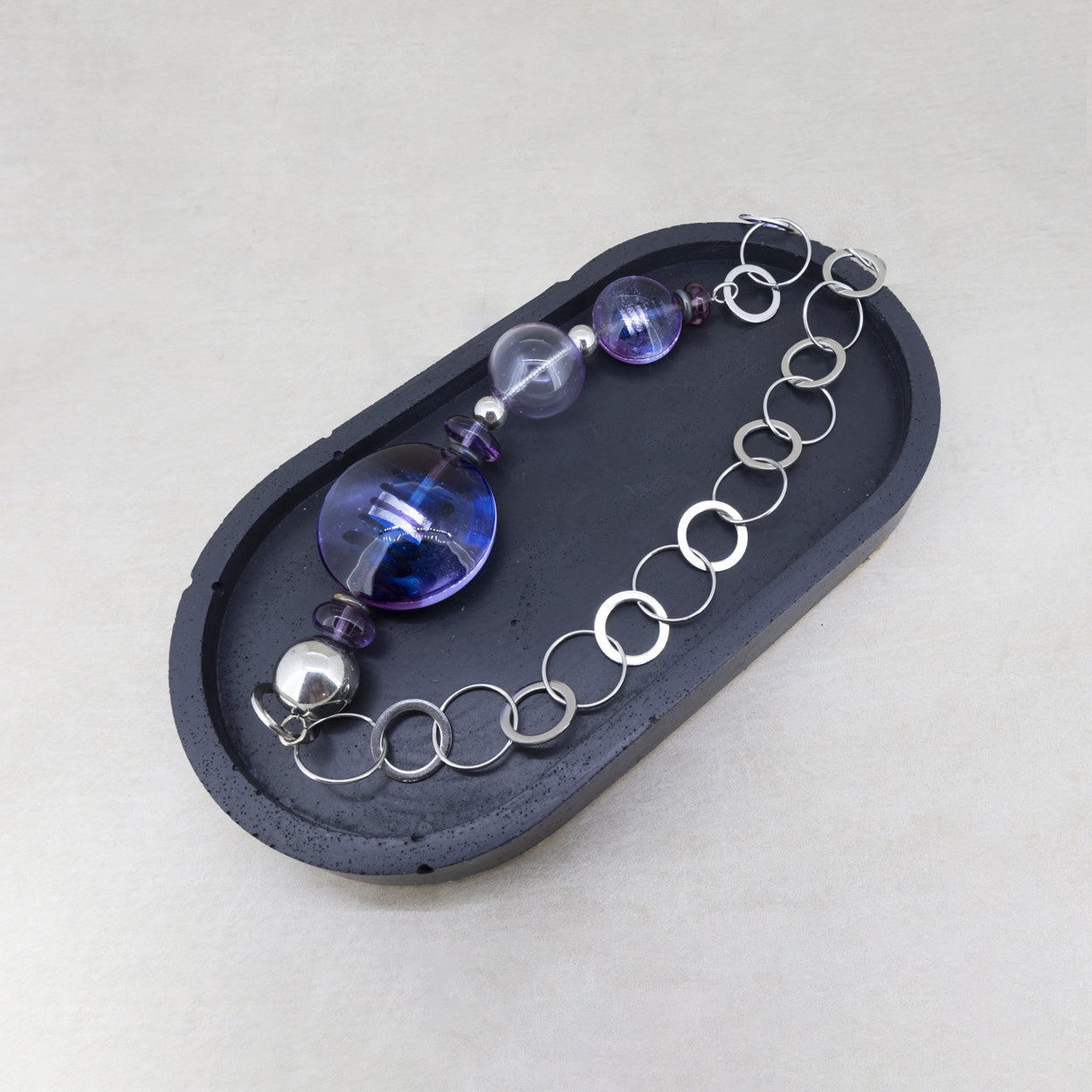 Antica Murrina Purple Multi Glass Necklace CO683A05