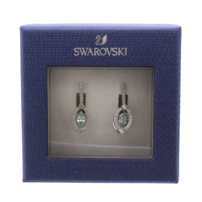 Swarovski Sparkling Dance Collection Silver & Blue Earrings