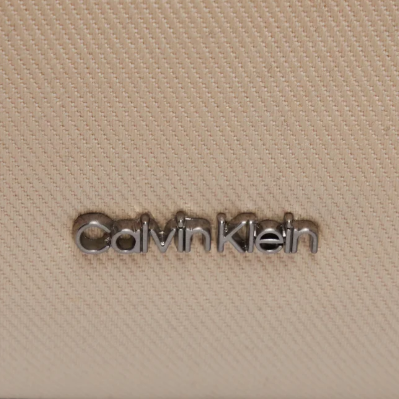 Calvin Klein Cream Handbag Large Gracie Shopper Canvas K60K611344