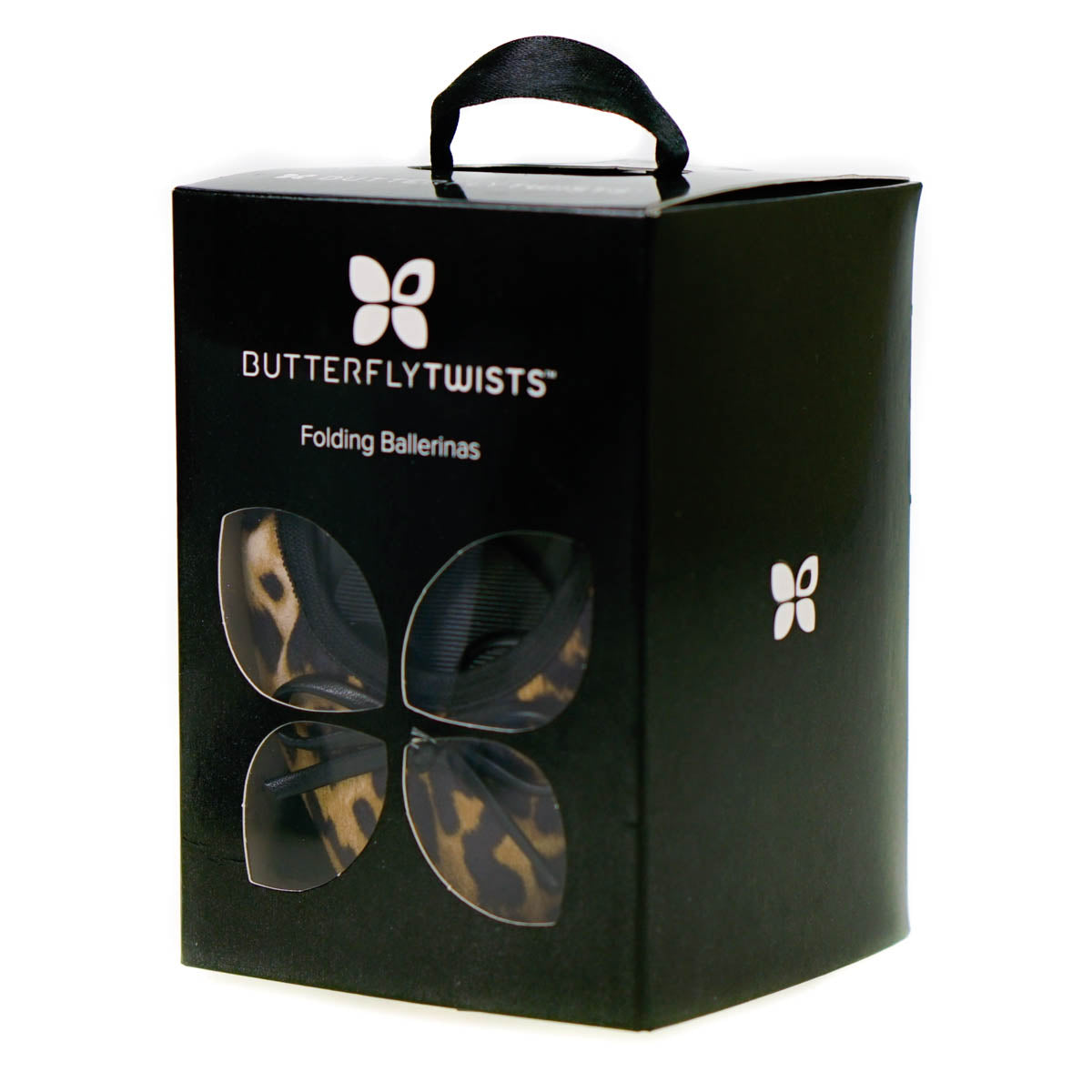 Butterfly Twists Cleo Fold Up Ballerina Shoes Leopard Size 3 (36)