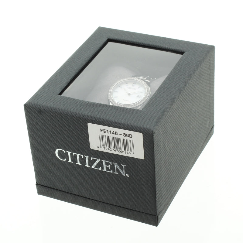 Citizen Silver Ladies Watch Eco-Drive Silhouette Crystal FE1140-86D