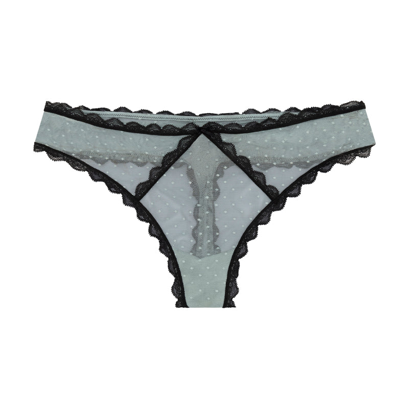 Victoria's Secret Dream Angels Thong Sage Dust Black
