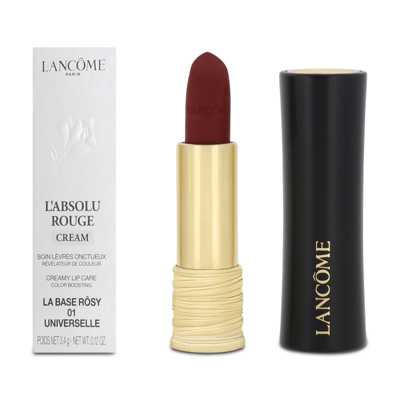 Lancome L'Absolu Rouge Cream Nude Lipstick 01 La Base Rosy (Blemished Box)