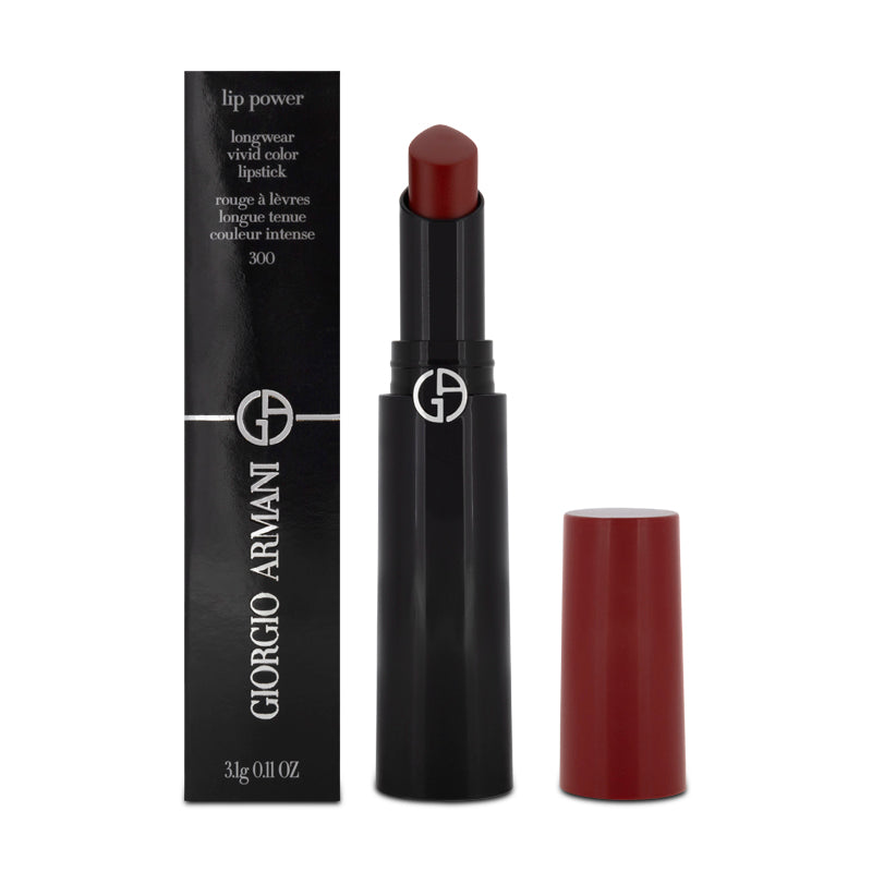 Giorgio Armani Lip Power Longwear Satin Red Lipstick 300
