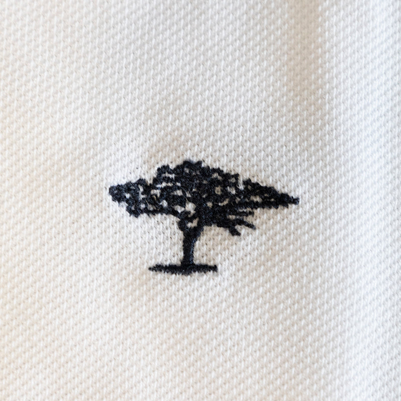 Fynch Hatton Men's Striped Collar Polo Shirt White