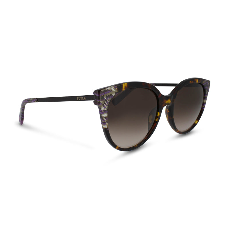 Furla Cat Eye Havana Sunglasses SFU149 (No Case)