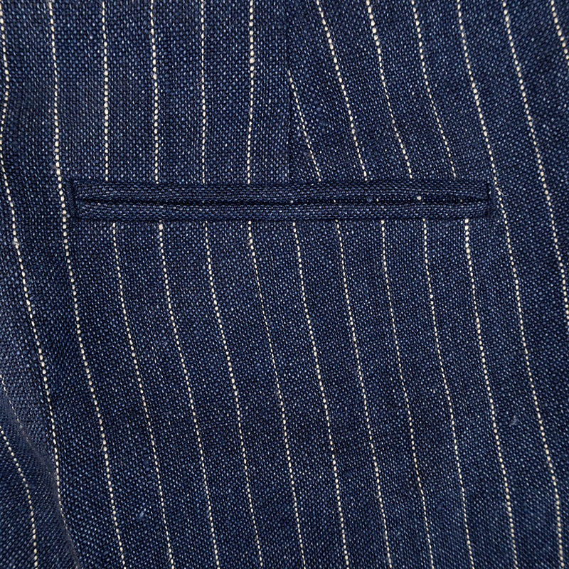 Ralph Lauren Polo Pinstripe Straight Leg Trousers Navy Women's