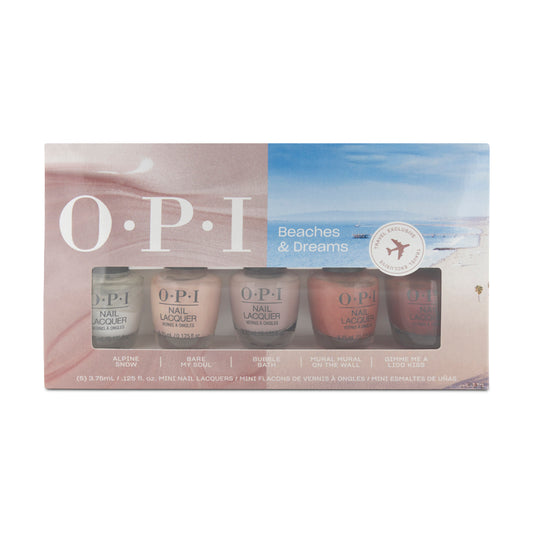 OPI Beaches and Dreams Nail Lacquers Set 5 x 3.75ml (Blemished Box)
