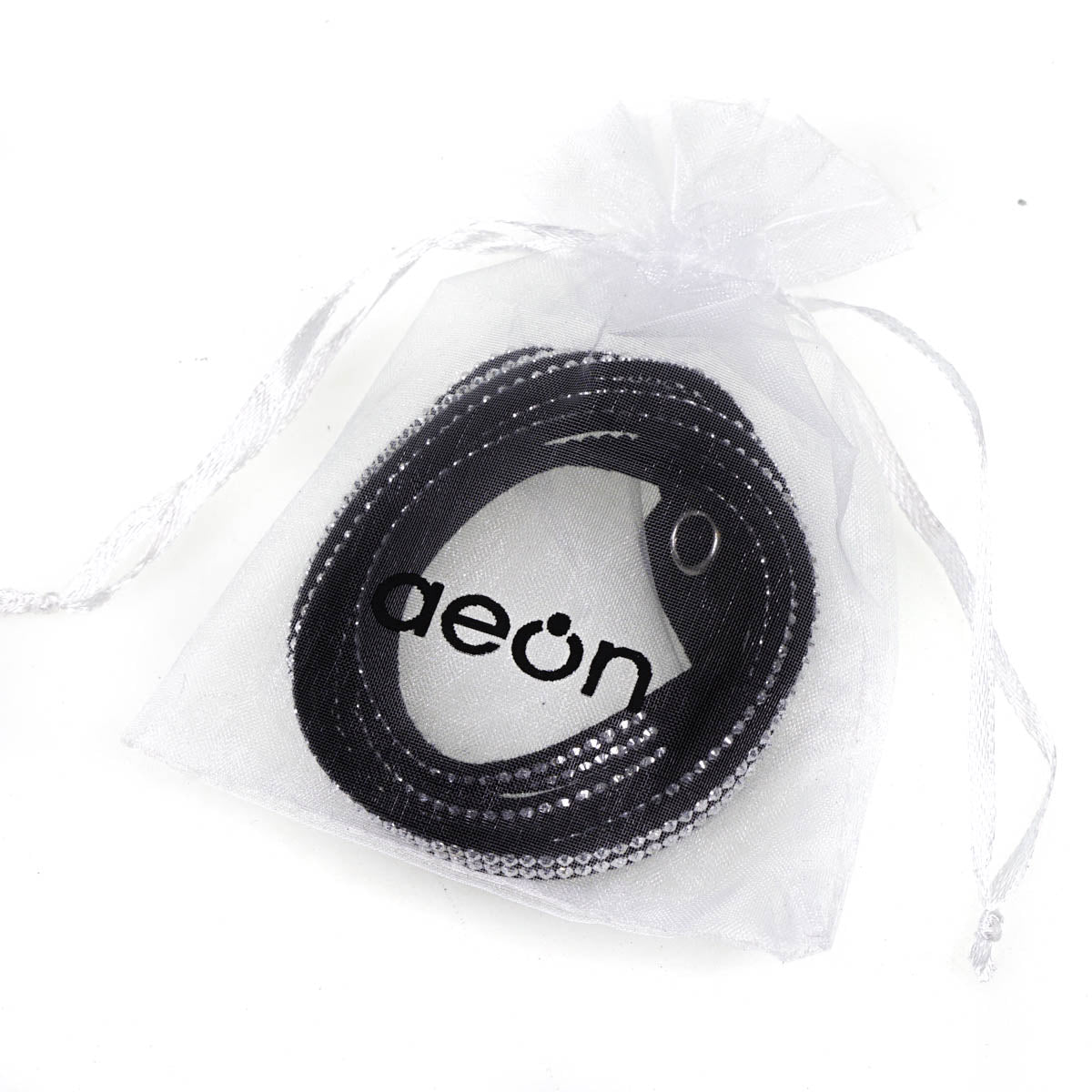 Black Crystal Studded Wrap Bracelet By Aeon