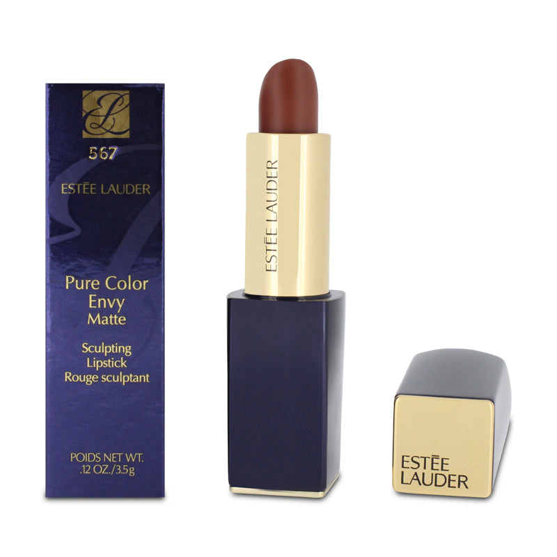 Estee Lauder Pure Colour Envy Matte Lipstick 567 Knowing Brown Red