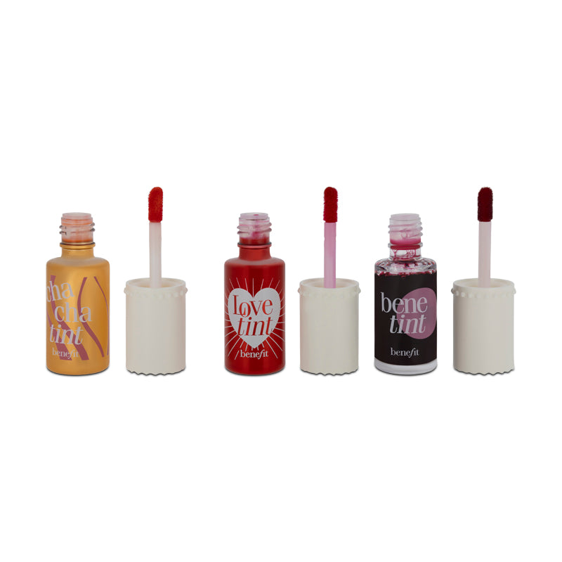 Benefit Lip & Cheek Stain Makeup Set - 3 Full-Size 6ml (Blemished Box)