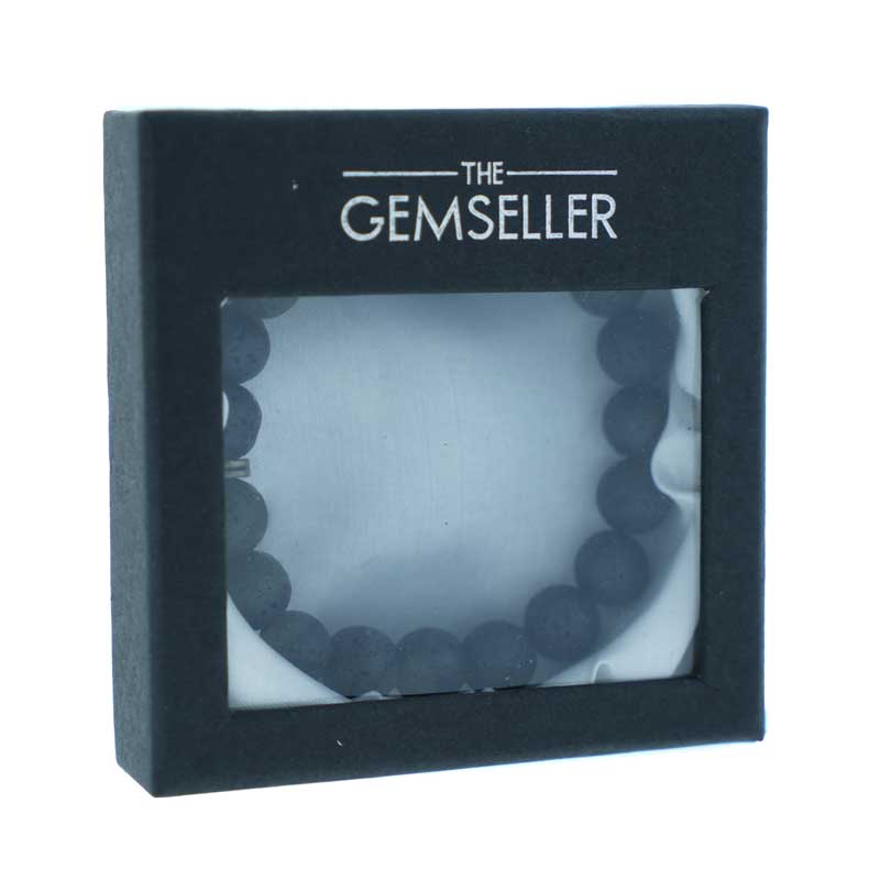 Bohemian Gothic Lava Bead Stretch Bracelet