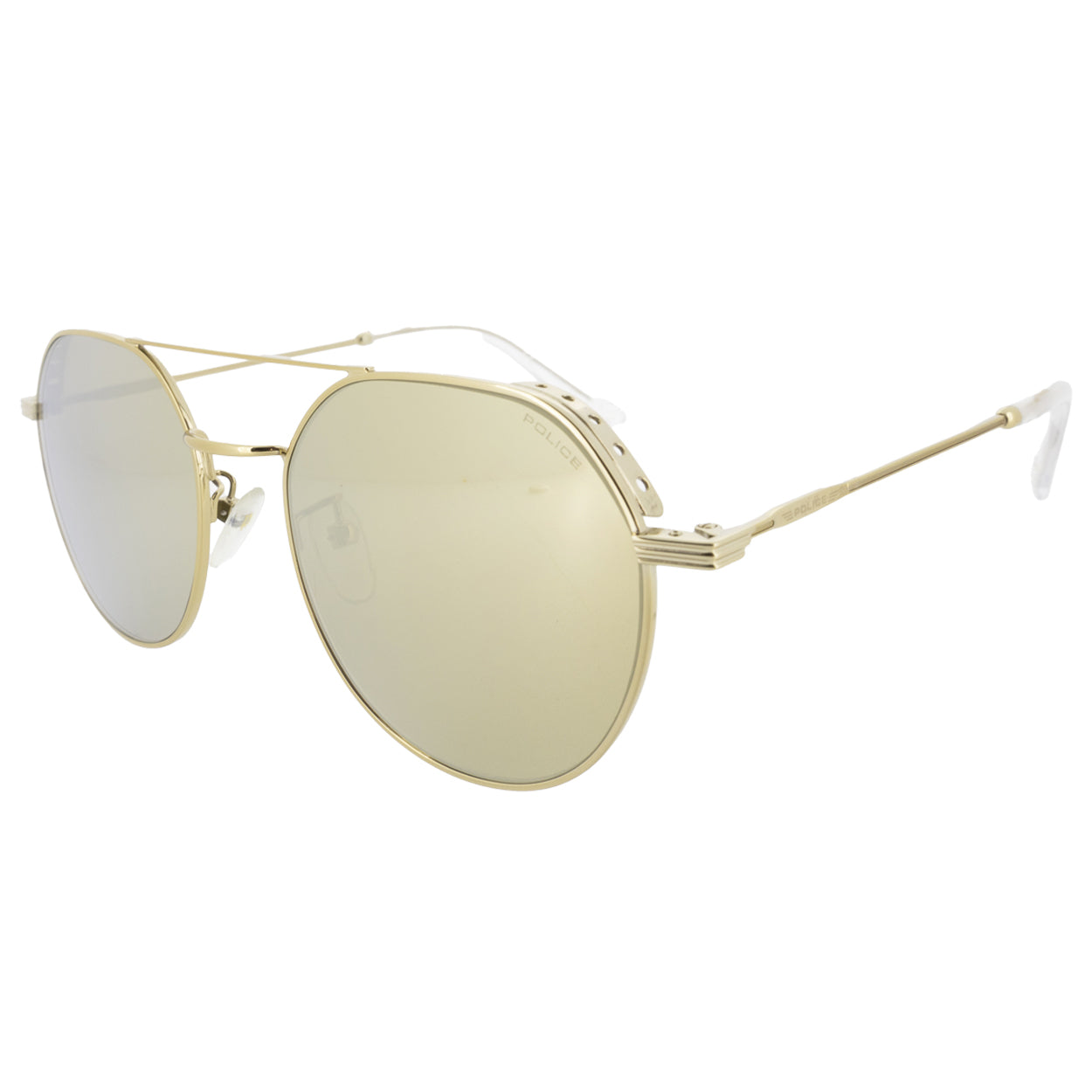 Police Gold Round Men's Sunglasses SPL 459Y (No Case)