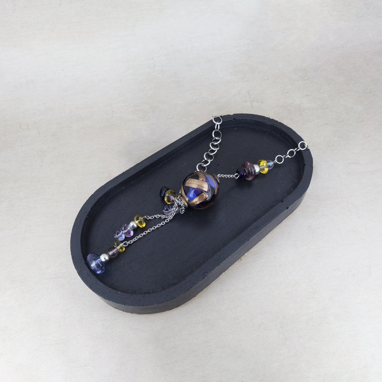 Antica Murrina Purple Multi Glass Necklace CO686A05