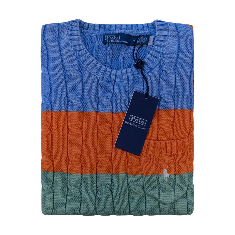 Ralph Lauren Striped Cable Short Sleeve Jumper Women's