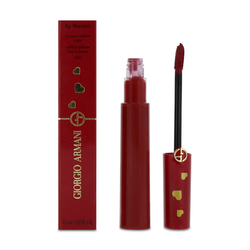 Giorgio Armani Lip Maestro Intense Velvet 400 Hearts Edition Red Lipstick