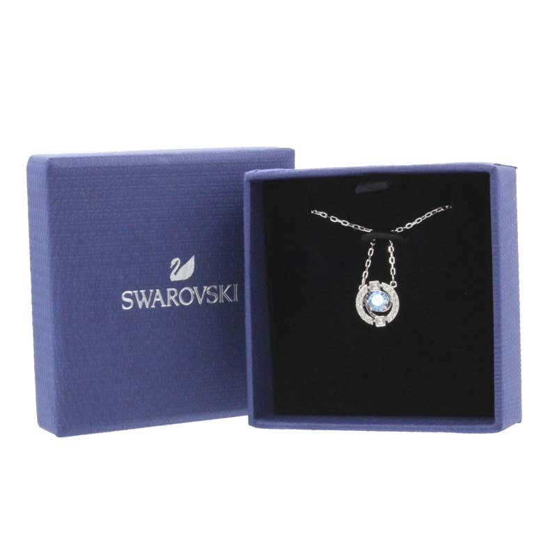 Swarovski Sparkling Dance Collection Silver & Blue Necklace