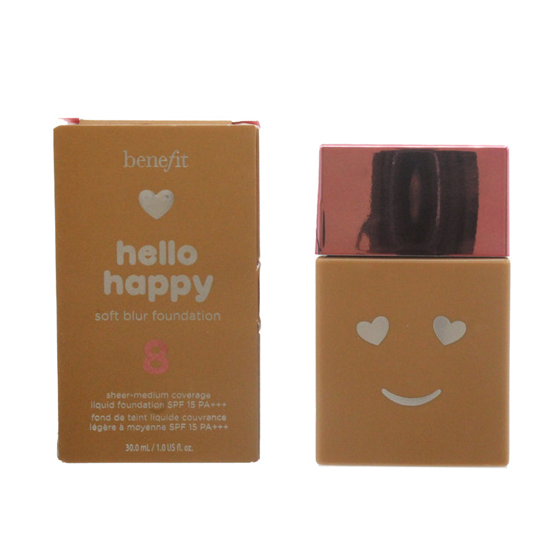 Benefit Hello Happy Soft Blur Foundation SPF15 Shade 8, 30ml (Blemished Box)