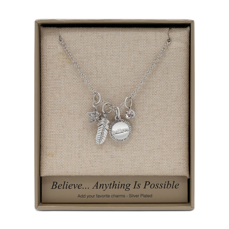 Lovita Silver Necklace - Believe... Anything Is Possible