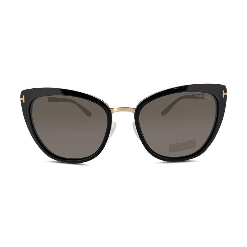 Black and gold cat eye sunglasses best sale