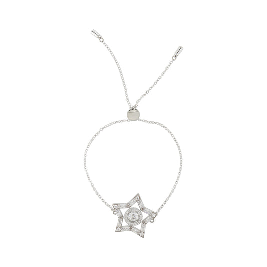 Swarovski Stella White Crystal Star Rose Tone Bracelet 5617881