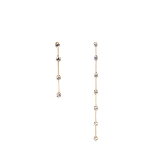 Swarovski Constella Asymmetrical Rose Gold Drop Earrings 5609707