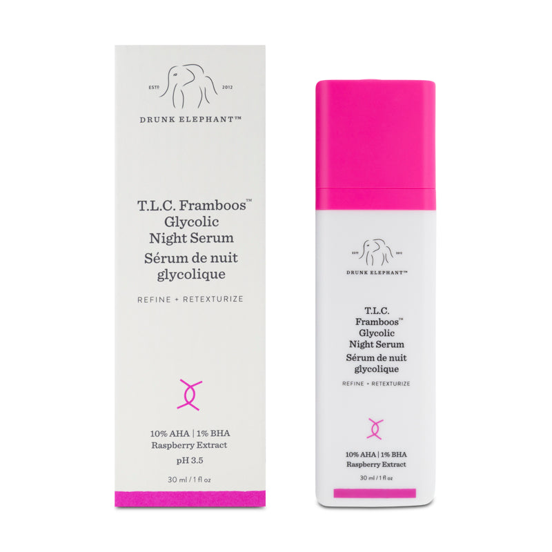 Drunk Elephant T.L.C. Framboos Glycolic Night Serum 30ml (Clearance)