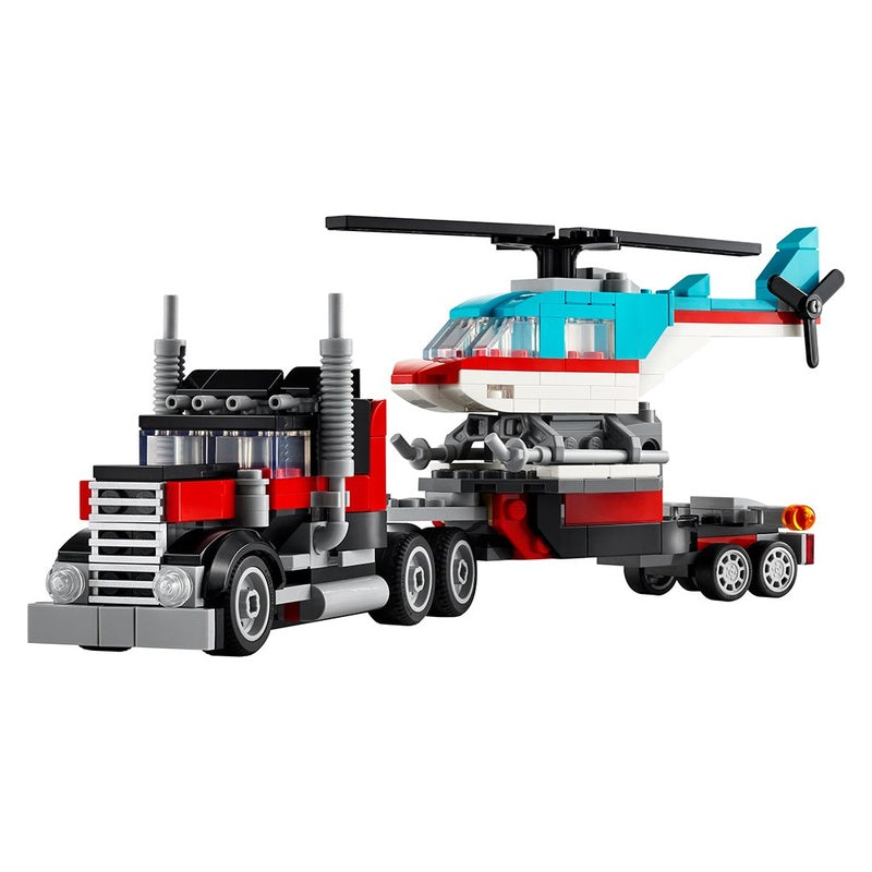 Lego Creator 3 in 1 Flatbed Truck with Helicopter Toy 31146 Age 7+ product