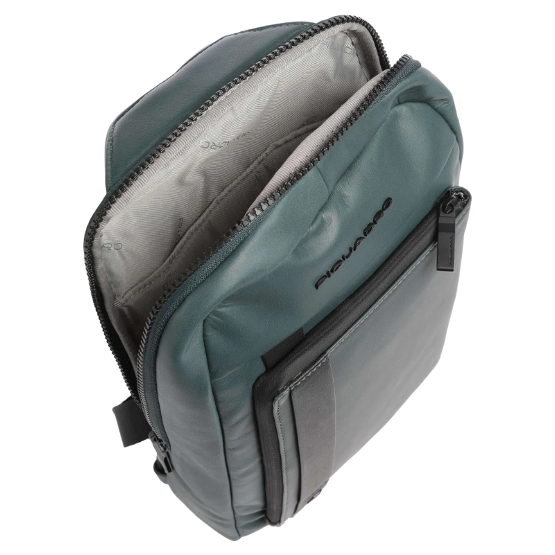 Piquadro David Convertible Leather Sling Backpack Green
