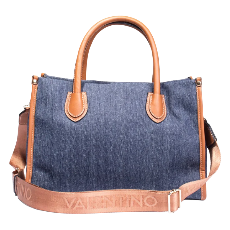 Valentino Leith RE Tote Bag Denim & Tan