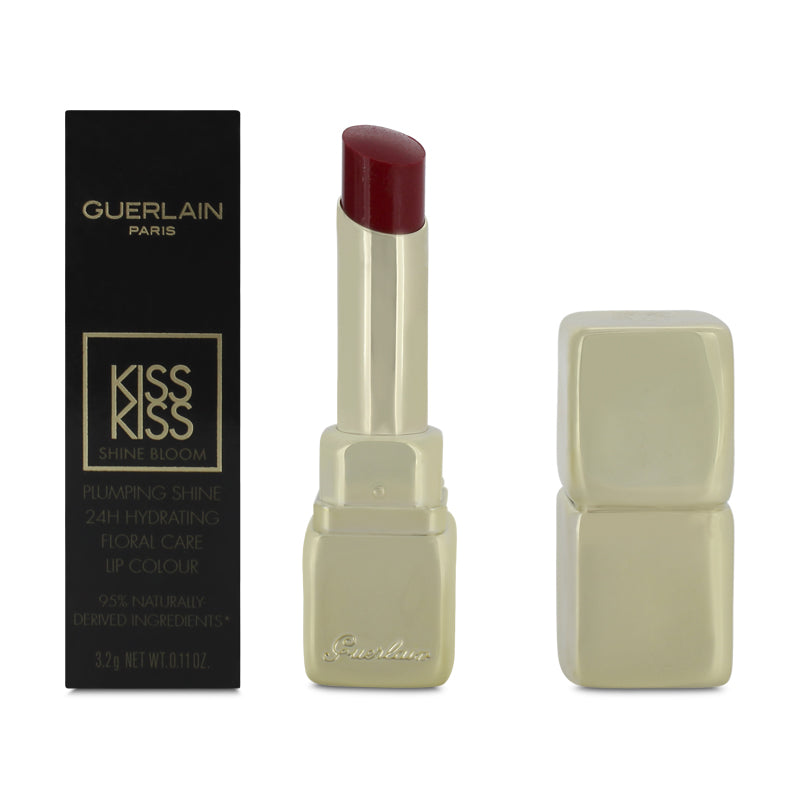 Guerlain KissKiss Bloom Shine Red Lipstick 419 Iris Crush (Blemished Box)