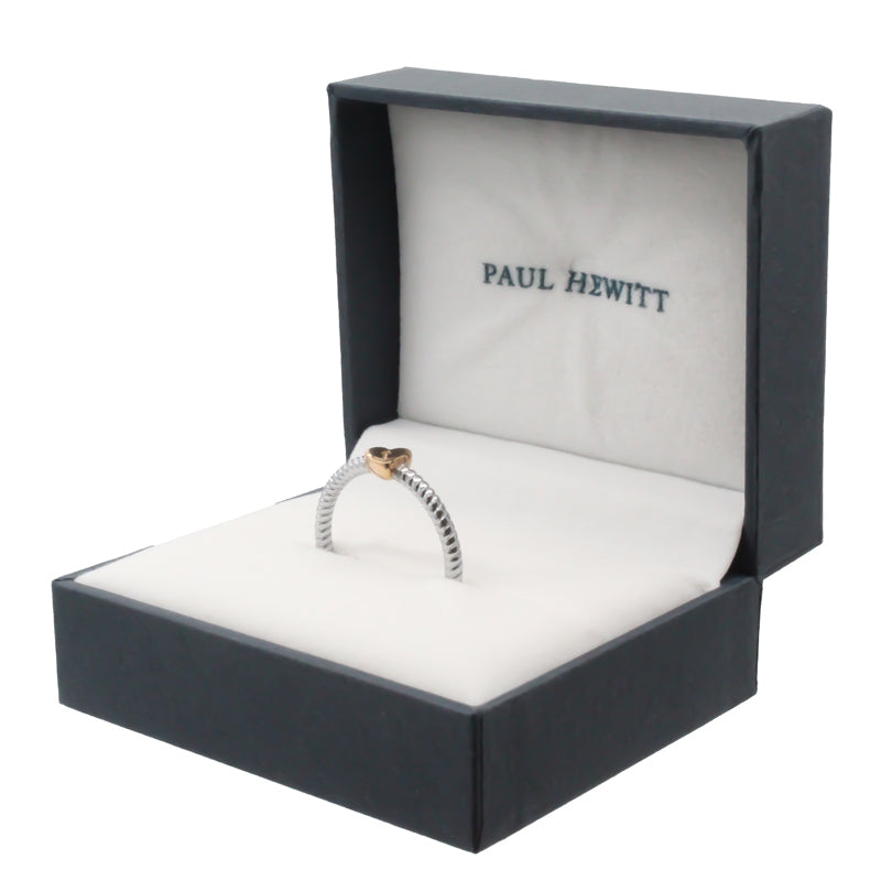 Paul Hewitt Silver/Rose Gold Heart Ring PH-FR-HRO-SR-54