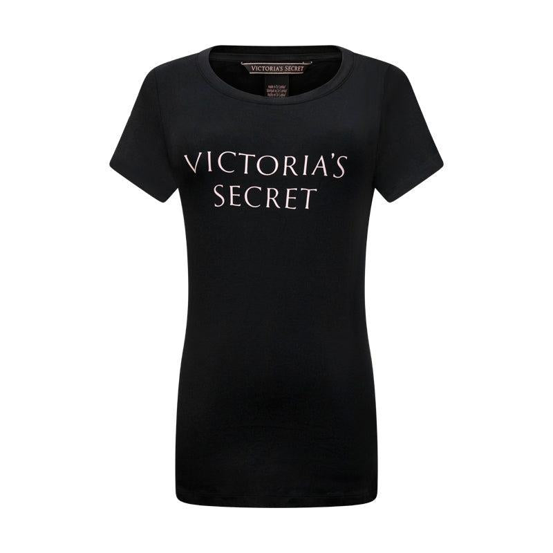 Victoria's Secret Logo Women's Black T-Shirt - X Small