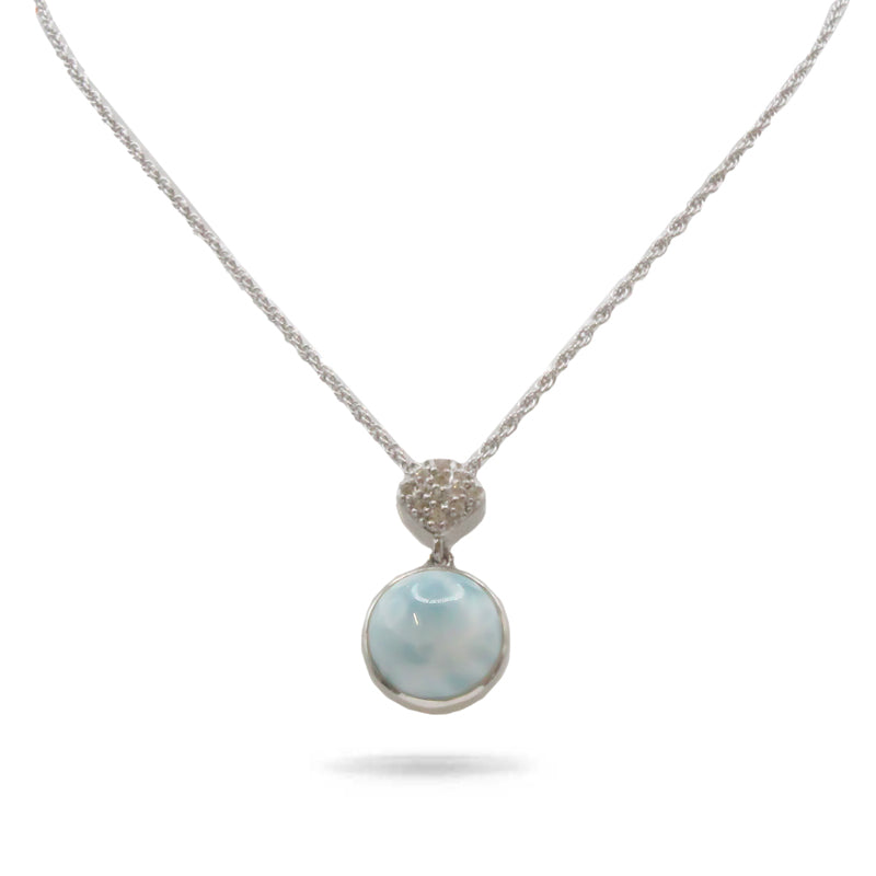 Marahlago Bliss Larimar Stone Sterling Silver Necklace