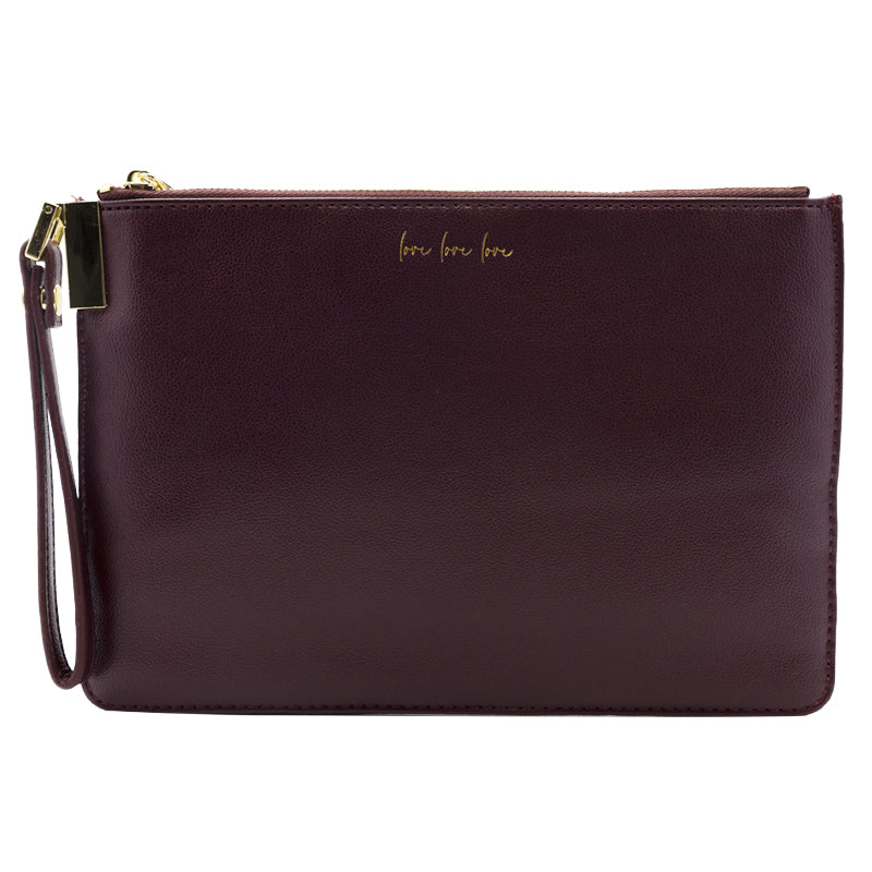 Katie Loxton Burgundy Love Love Love Perfect Pouch