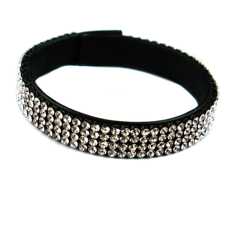  Swarovski Crystal & Leather Bracelet