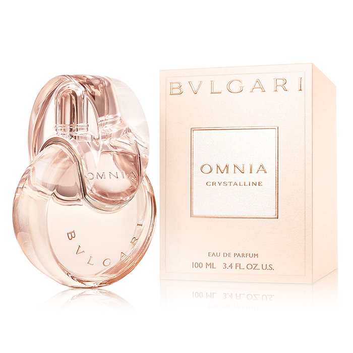 Bvlgari Omnia Crystalline 100ml Eau De Parfum bottle and packaging