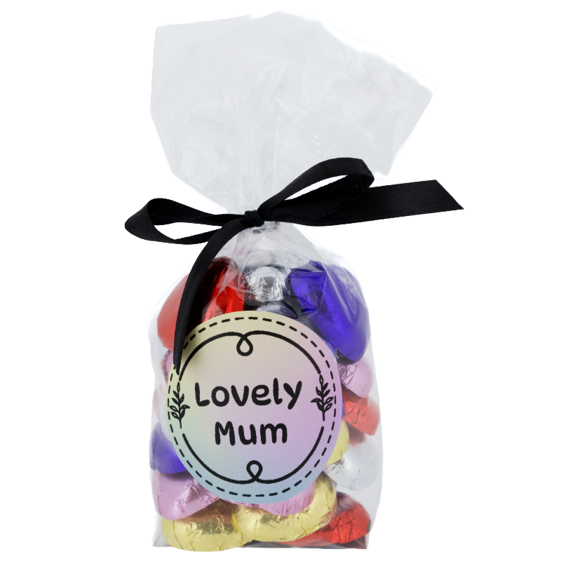 Milk Chocolate Hearts X30 In Gift Bag With Personalised Message