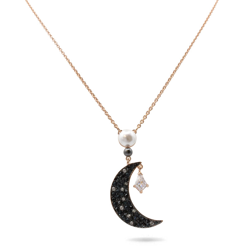 Swarovski Symbolic Moon Rose Gold Necklace