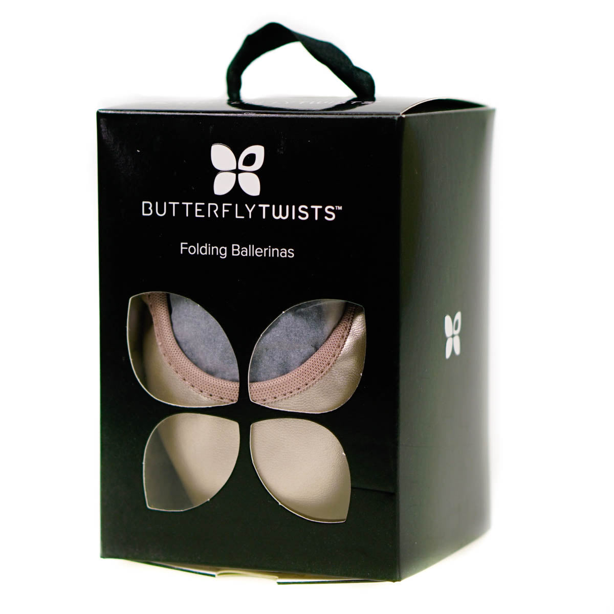 Butterfly Twists Sophia Fold Up Ballerina Shoes Rose Gold