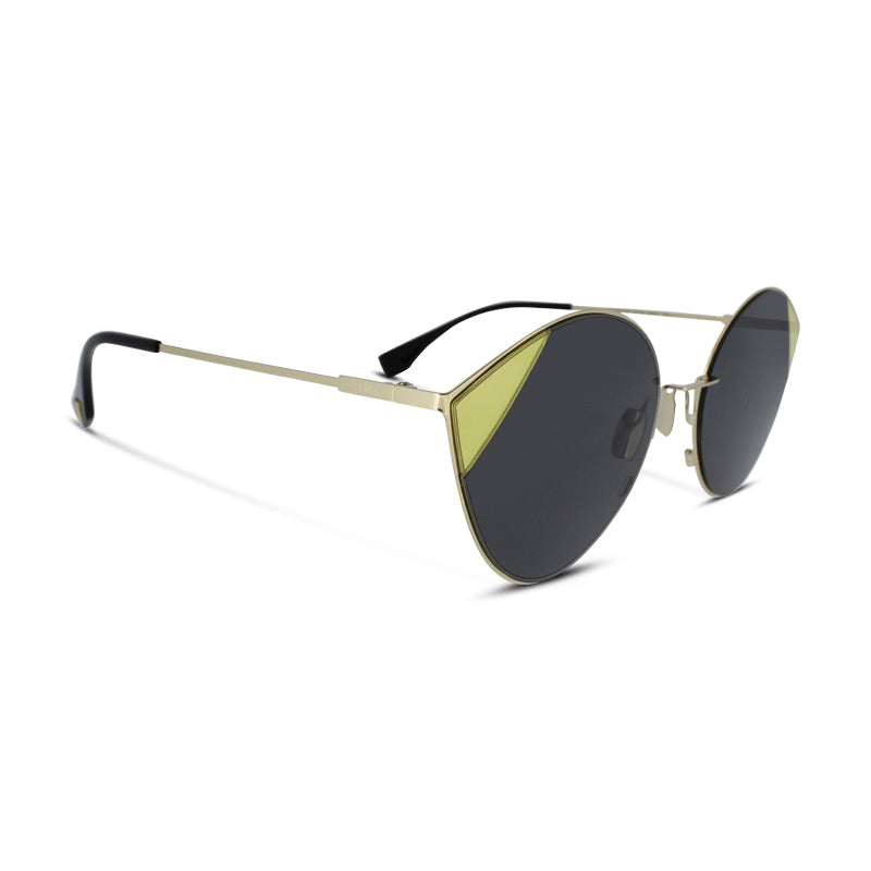 Fendi Gold & Grey Sunglasses FF0341 2F7IR (No Case)
