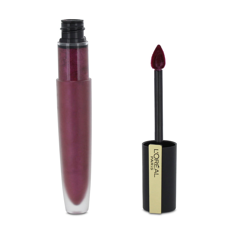 L'Oreal Rouge Signature Metallic Matte Liquid Lipstick 204 Voodoo Red