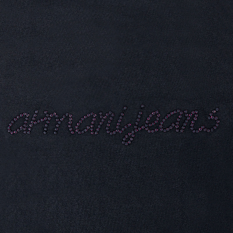 Armani Jeans Logo Long Sleeved Navy T-Shirt 6Y5T20 Women's