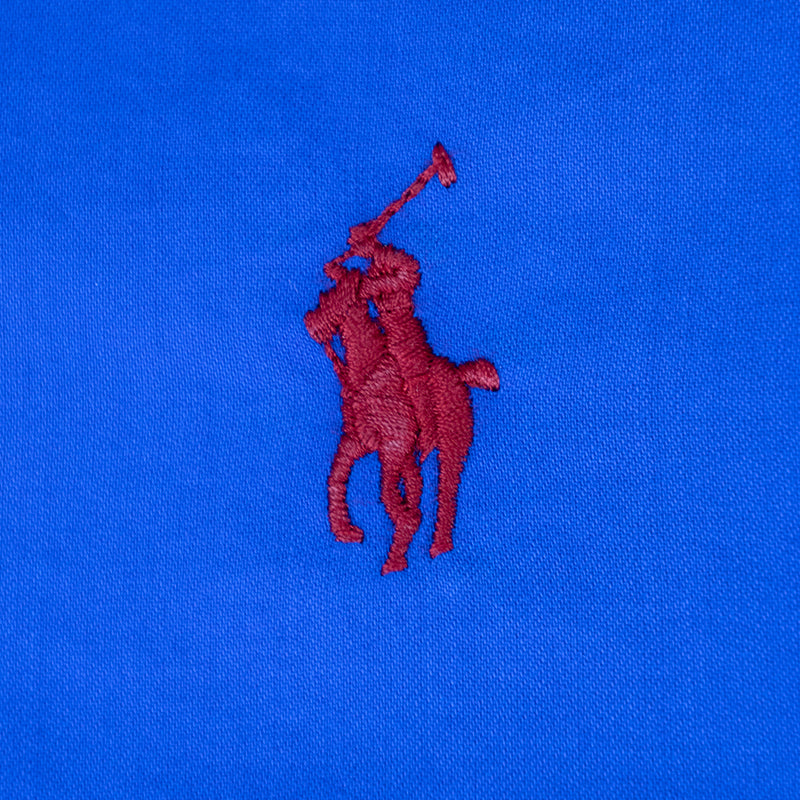 Ralph Lauren Slim Fit Cotton Blouse Shirt Blue Women's