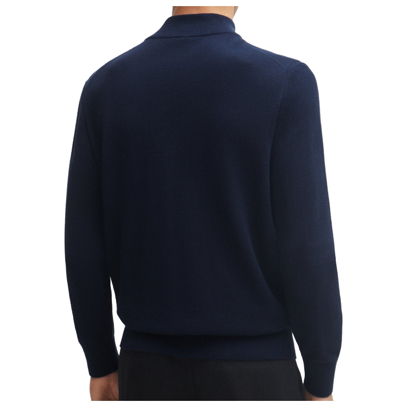 Hugo Boss Tenore 19 Men's Slim Fit Quarter Zip Jumper Dark Blue